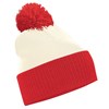 Snowstar two-tone beanie Off White / Bright Red