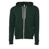 Unisex polycotton fleece full-zip hoodie  Forest