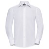 Long sleeve polycotton easycare fitted poplin shirt White