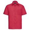 Short sleeve polycotton easycare poplin shirt Classic Red