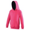 Kids varsity hoodie Hot Pink/  French Navy