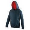 Kids varsity hoodie New French Navy/ Fire Red