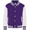 Kids varsity jacket Purple / White