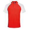 Polo base ball contrast polo shirt Red/ Light Grey/ White