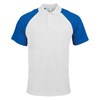 Polo base ball contrast polo shirt White/ Light Grey/ Royal