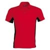 Flags short sleeve bi-colour polo shirt Red/ Black