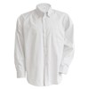 Long sleeve easycare Oxford shirt White