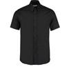 Tailored fit premium Oxford shirt short sleeve Black