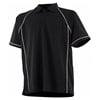 Piped performance polo Black/ White*