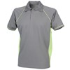Piped performance polo Gunmetal Grey/Lime