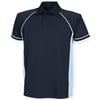 Piped performance polo Navy/ Sky/ White