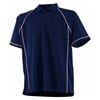 Piped performance polo Navy/ White*