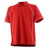 Piped performance polo Red/ White*