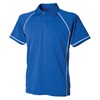 Piped performance polo Royal/ White*