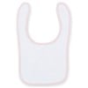 Plain and contrast bib White/ Pale Pink