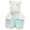 Hippo with blanket MM606WHBL White/  Blue