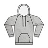 Nike men?s pullover fitness hoodie NK391 Dark Grey Heather/Particle Grey/Black