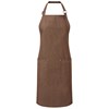 Cotton denim bib apron, organic and Fairtrade certified PR113 Brown Denim