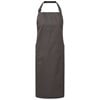 Recycled polyester and cotton bib apron, organic and Fairtrade certified PR120 Dark Grey