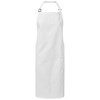 Recycled polyester and cotton bib apron, organic and Fairtrade certified PR120 White