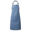 Colours bib apron with pocket  Blue Denim