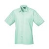 Short sleeve poplin shirt Aqua