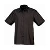 Short sleeve poplin shirt Black*