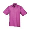 Short sleeve poplin shirt Hot Pink
