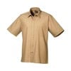 Short sleeve poplin shirt Khaki