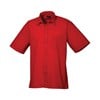 Short sleeve poplin shirt Red