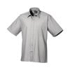 Short sleeve poplin shirt Silver