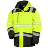 Printable softshell safety coat R475XFYBK2XL Fluorescent Yellow/ Black