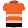 Recycled safety t-shirt R502X Fluorescent Orange/ Black