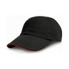 Heavy cotton drill pro-style with sandwich peak Black / Red