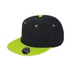 Core Bronx original flat peak-snapback dual colour cap Black/ Lime