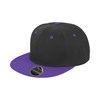 Core Bronx original flat peak-snapback dual colour cap Black/ Purple