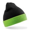 Recycled black compass beanie RC930 Black/Lime