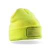 Recycled ThinsulateTM printers beanie  Fluorescent Yellow