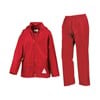 Junior heavyweight waterproof jacket/trouser suit Red