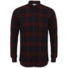 Brushed check casual shirt with button-down collar SF560BUCH2XL Burgundy Check