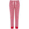 Kids cuffed lounge pants SM085 Red/White Stripes