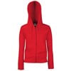 Premium 70/30 lady-fit hooded sweatshirt jacket Red