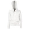 Premium 70/30 lady-fit hooded sweatshirt jacket White