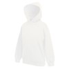 Premium 70/30 kids hooded sweatshirt White