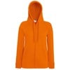 Lady-fit lightweight hooded sweatshirt jacket Orange