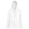 Lady-fit lightweight hooded sweatshirt jacket White