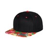 Fashion print snapback (6089DESIGNER) YP003BKFR Black/   Floral Red