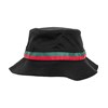 Stripe bucket hat (5003S) YP072BFRG Black/ Fire Red/ Green