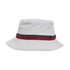 Stripe bucket hat (5003S) YP072WHFG White/ Fire Red/ Green