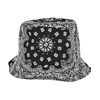 Bandana print bucket hat (5003BP)  Black
